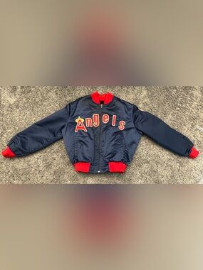Vintage California Angels Mac Murray Jacket Men’s XL MLB Satin Los Angeles USA
